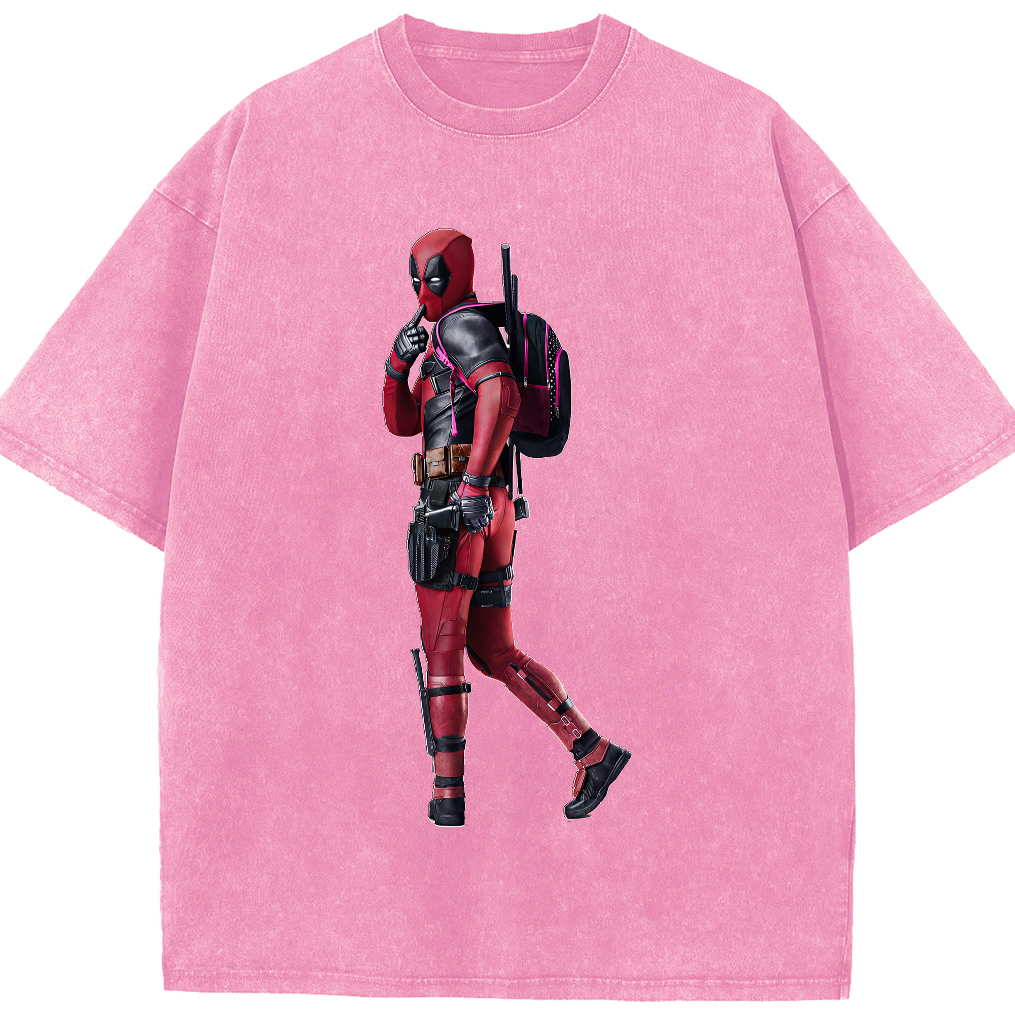 （画像用） Deadpool デッドプール 綿100% ヴィンテージ風 半袖Tシャツ（フロントプリント）